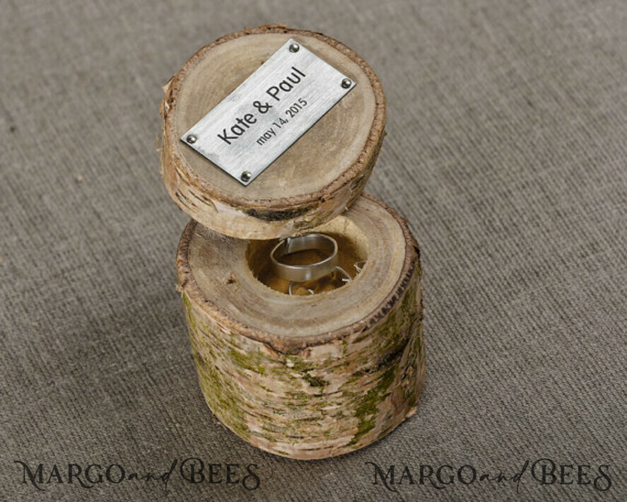 RING BEARER BOXES & PILLOWS Rustic Wedding Moss Bearer rustic wedding ring box • handmade ring bearer box • wood ring box