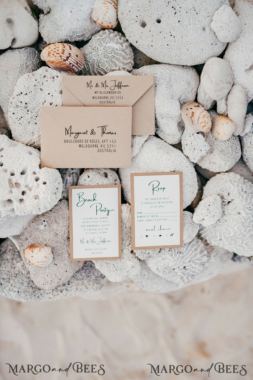 WEDDING INVITATIONS passport to love/ beach wedding invites Beach Wedding invitations Starfish Wedding Invites with Rustic Burlap wedding Cards