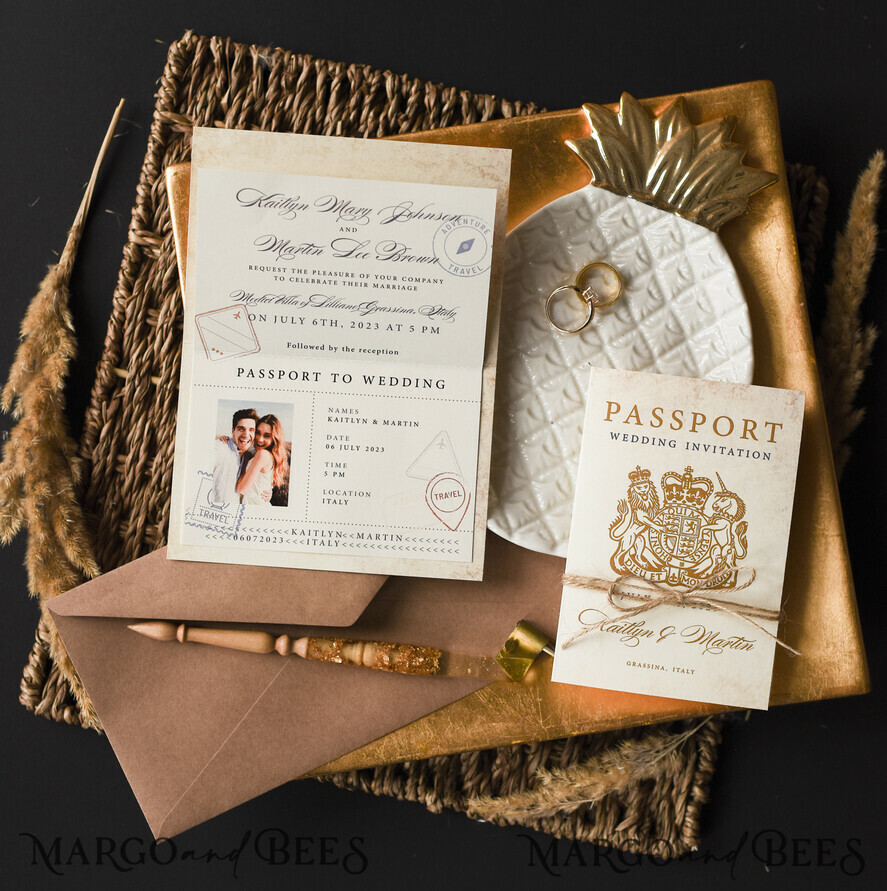 WEDDING INVITATIONS passport to love/ beach wedding invites Rustic Passport Wedding Invitation , Travel Boarding Pass, Passport Wedding Invitations Abroad, Destination Wedding Invites, Travel Map Wedding Stationary