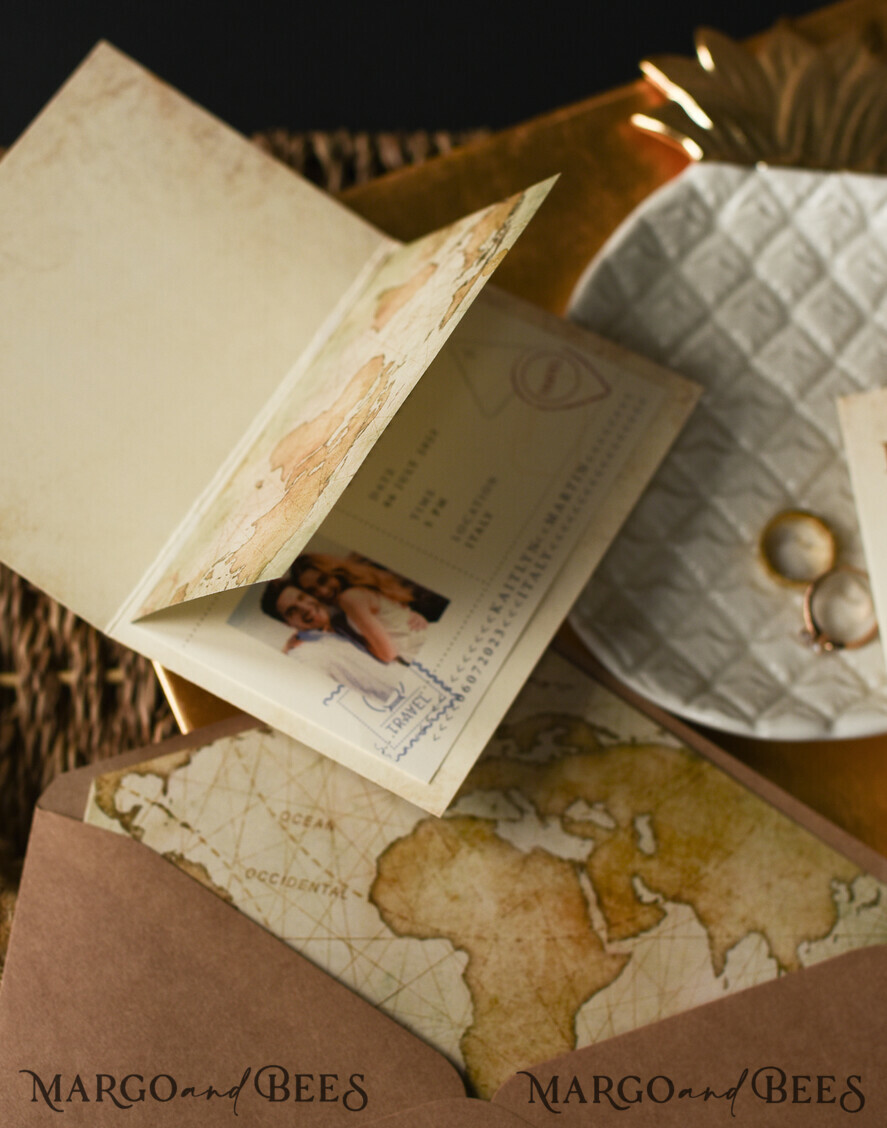 WEDDING INVITATIONS passport to love/ beach wedding invites Rustic Passport Wedding Invitation , Travel Boarding Pass, Passport Wedding Invitations Abroad, Destination Wedding Invites, Travel Map Wedding Stationary