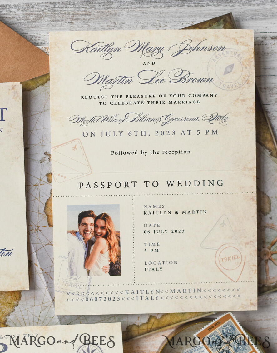 WEDDING INVITATIONS passport to love/ beach wedding invites Luxury Passport Wedding Invitation , Rustic Boarding Pass, Passport Wedding Invitations Abroad, Destination Wedding Invites, Travel Map Wedding Stationary