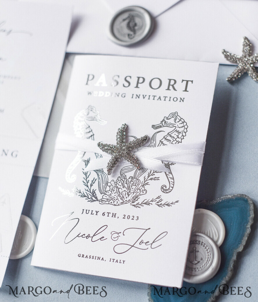 WEDDING INVITATIONS passport to love/ beach wedding invites The wedding invitations card, destination elopement stationery