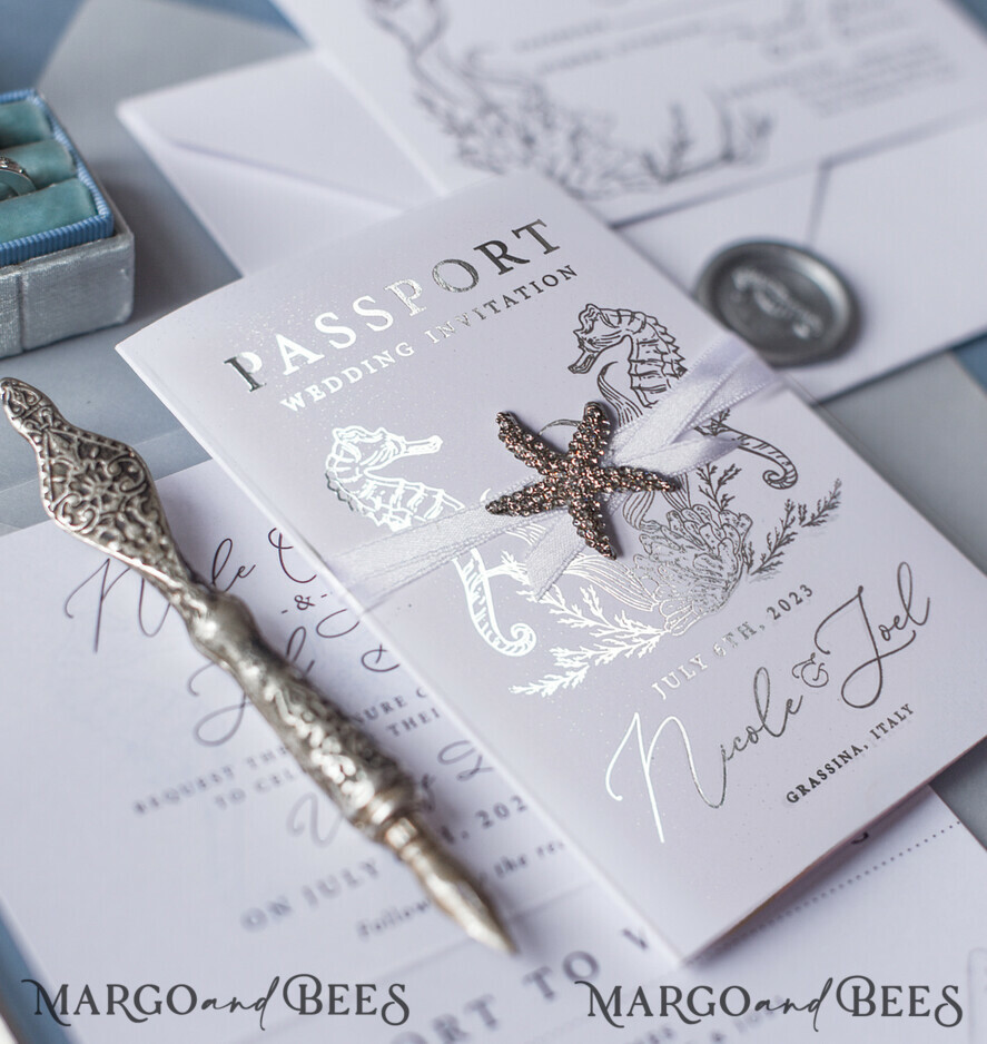 WEDDING INVITATIONS passport to love/ beach wedding invites The wedding invitations card, destination elopement stationery