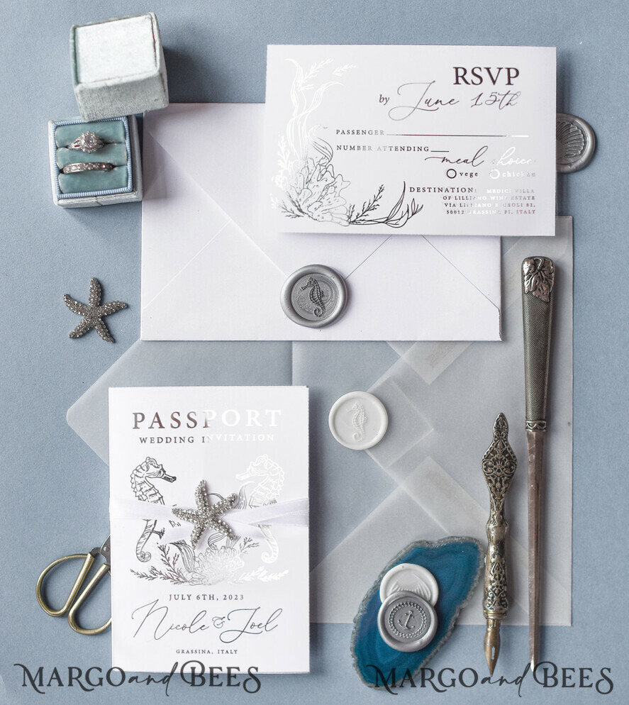 WEDDING INVITATIONS passport to love/ beach wedding invites The wedding invitations card, destination elopement stationery