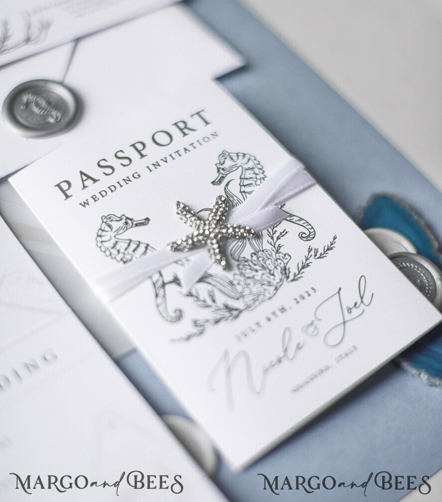 WEDDING INVITATIONS passport to love/ beach wedding invites The wedding invitations card, destination elopement stationery
