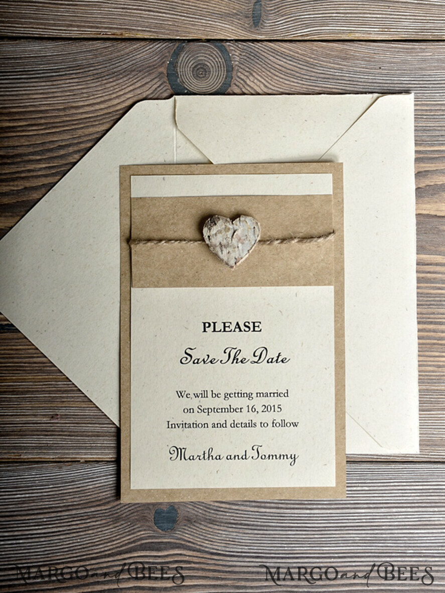Save the date custom wording, eco