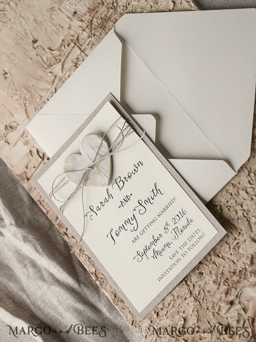 Save the date custom wording, shabby chic