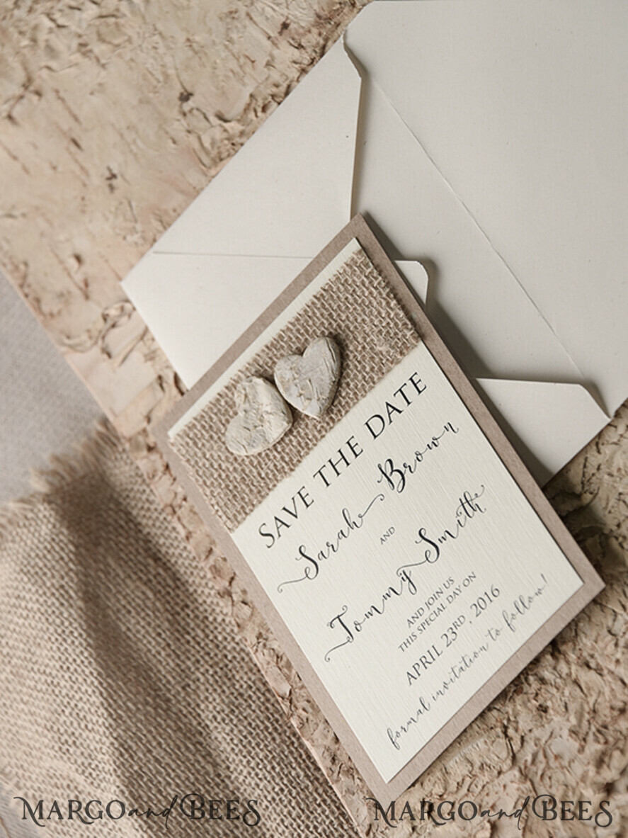 Save the date bespoke announcement card, vintage