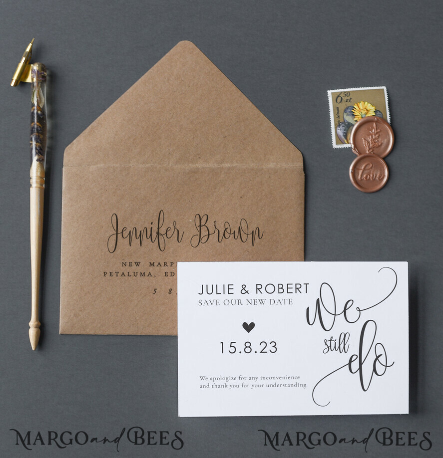Wedding Save the Date card eco simple form