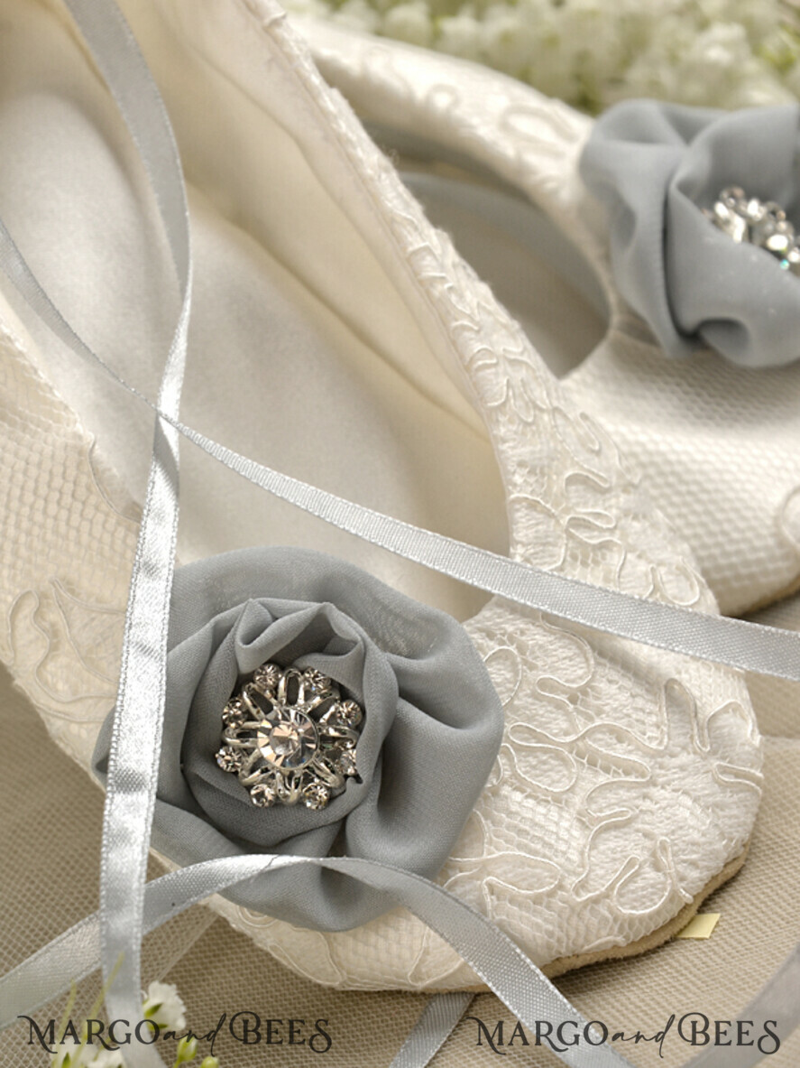 BASKET, PILLOWS & SHOES Satin Flower Girl Shoes basket