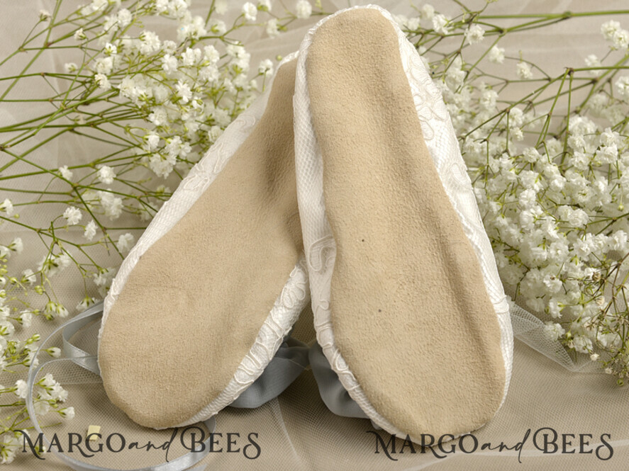 BASKET, PILLOWS & SHOES Satin Flower Girl Shoes basket