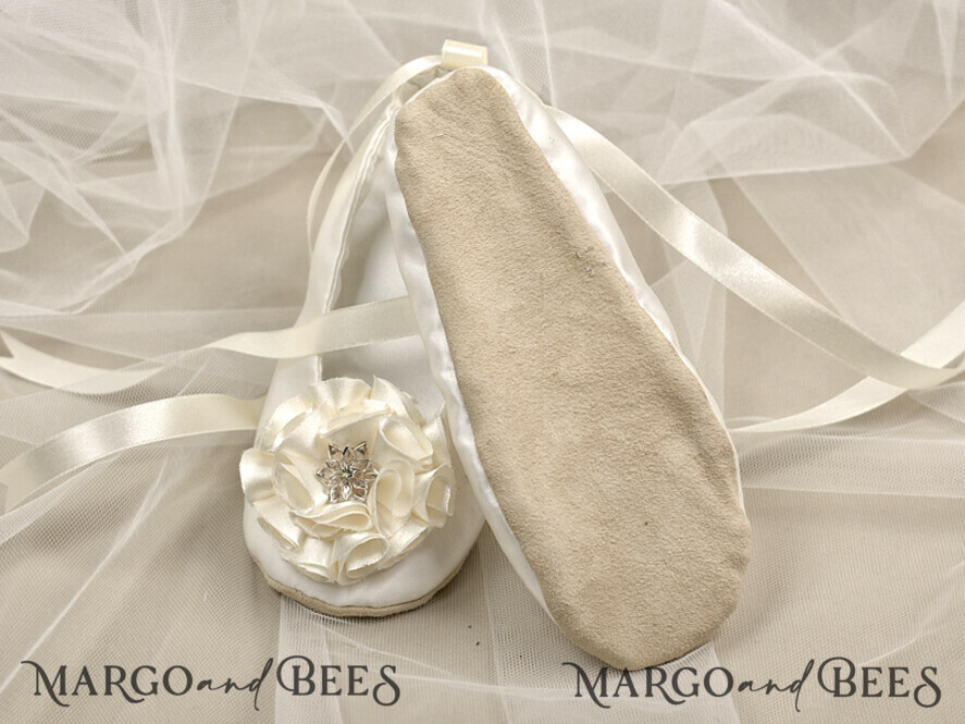 BASKET, PILLOWS & SHOES Satin Flower Girl Shoes shoes