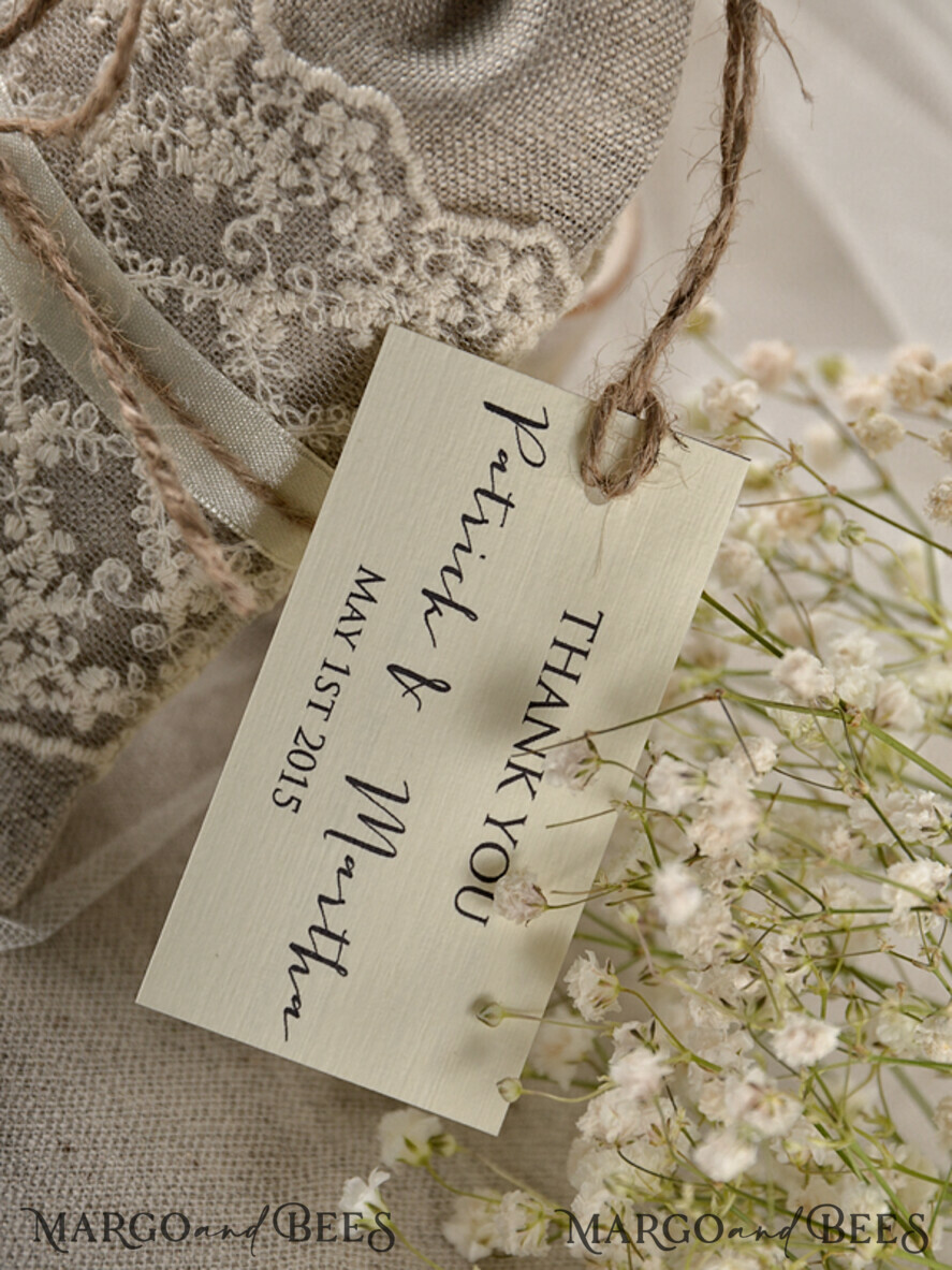 WEDDING FAVORS Shabby Chic Linen Favor Bags guests favor ideas, shabby chic bag