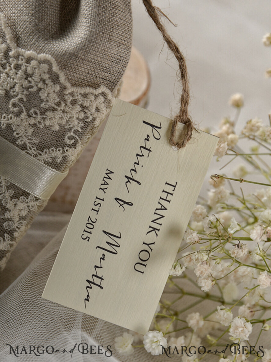 WEDDING FAVORS Shabby Chic Linen Favor Bags wedding favor ideas, shabby chic linen bags and tags