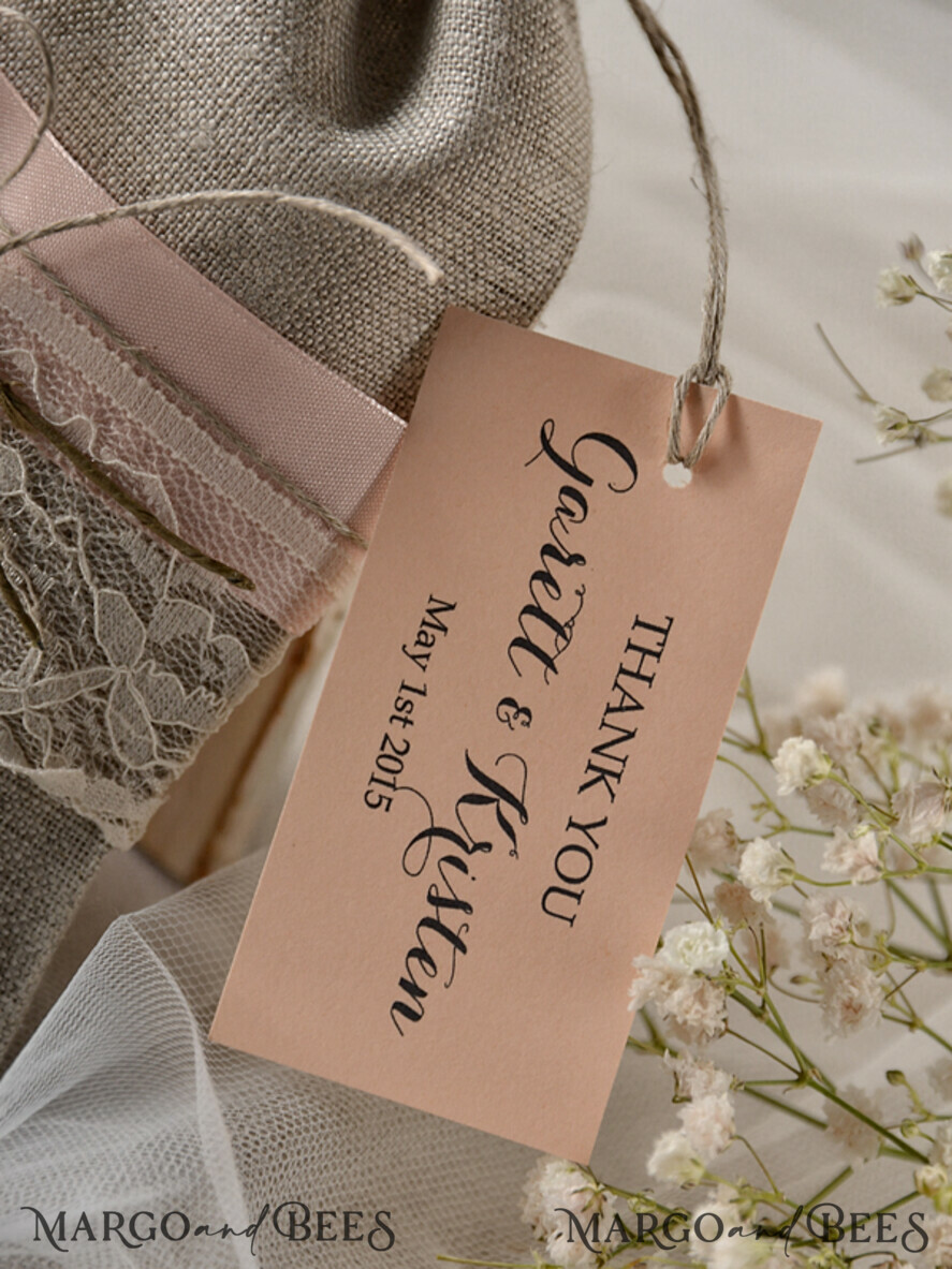 WEDDING FAVORS Shabby Chic Linen Favor Bags wedding favor ideas Rustic Linen bags