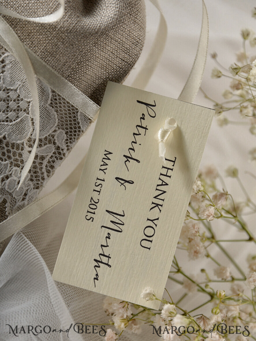 WEDDING FAVORS Shabby Chic Linen Favor Bags Wedding Thank You favors, Rustic Favor bags