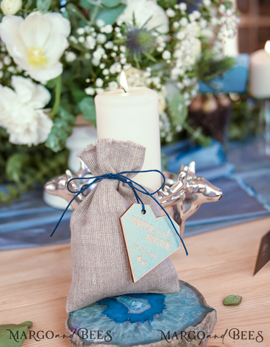 WEDDING FAVORS Shabby Chic Linen Favor Bags Wedding Thank You favors shabby chic linen bag