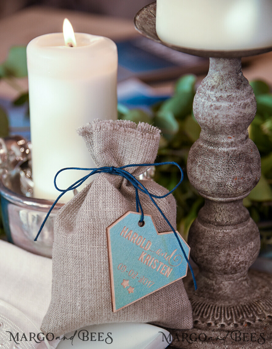 WEDDING FAVORS Shabby Chic Linen Favor Bags Wedding Thank You favors shabby chic linen bag