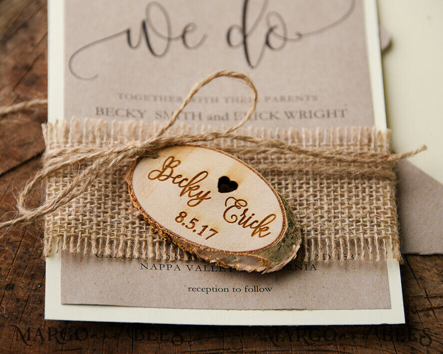 WEDDING INVITATIONS forest / Mountains / woodland theme Personalised Wedding invitations, rustic barn invites