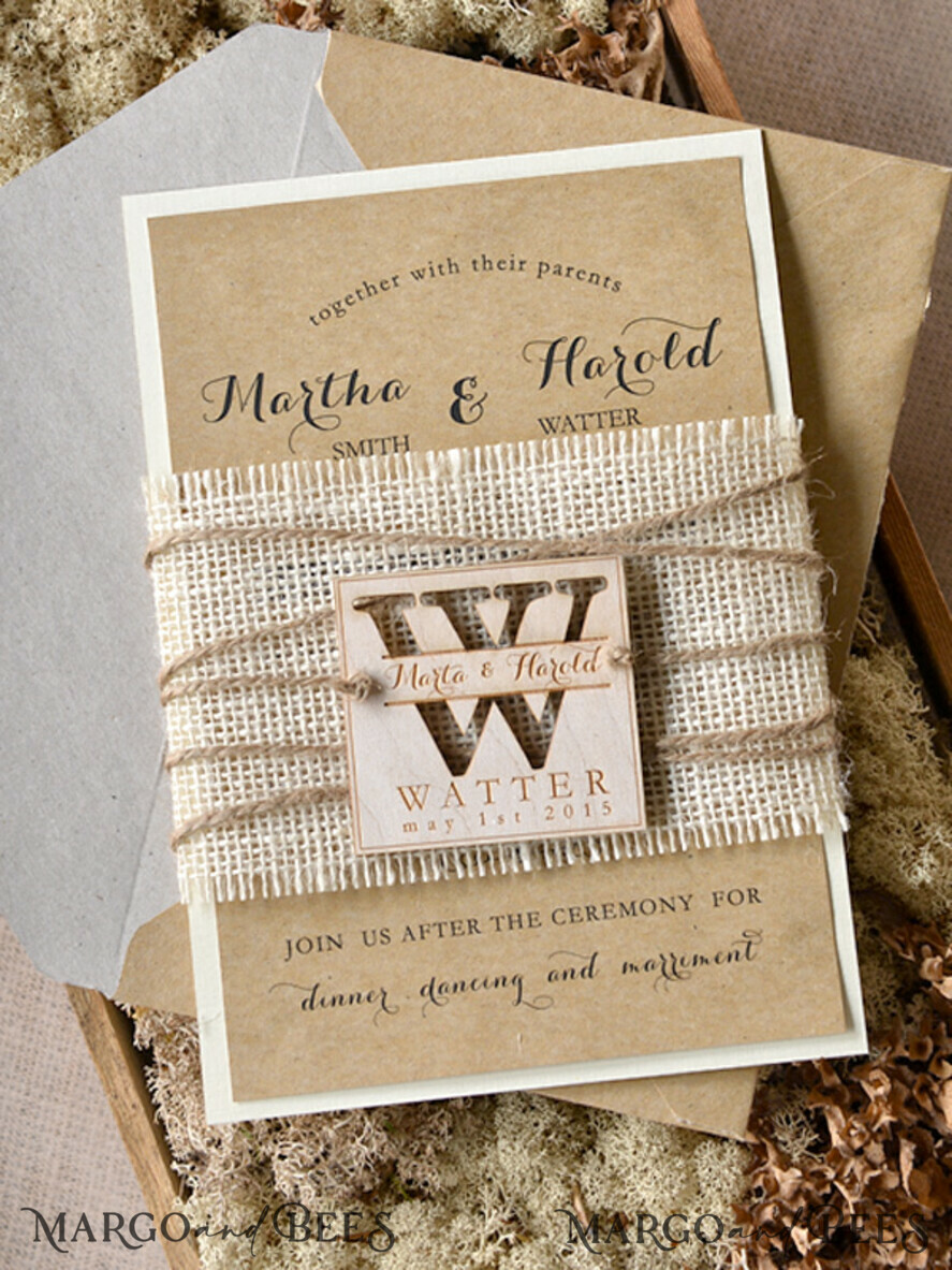 WEDDING INVITATIONS forest / Mountains / woodland theme Wedding invitations cards, rustic barn invites