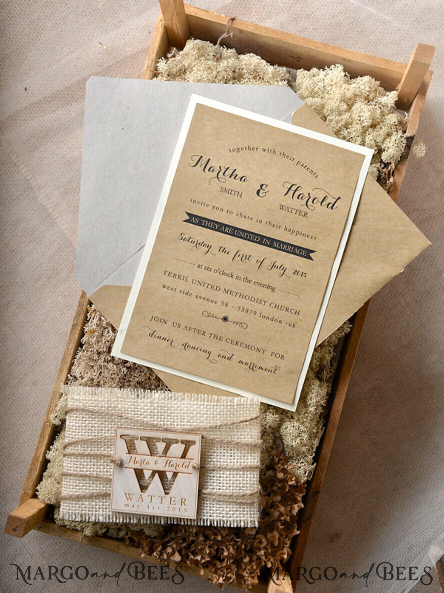 WEDDING INVITATIONS forest / Mountains / woodland theme Wedding invitations cards, rustic barn invites