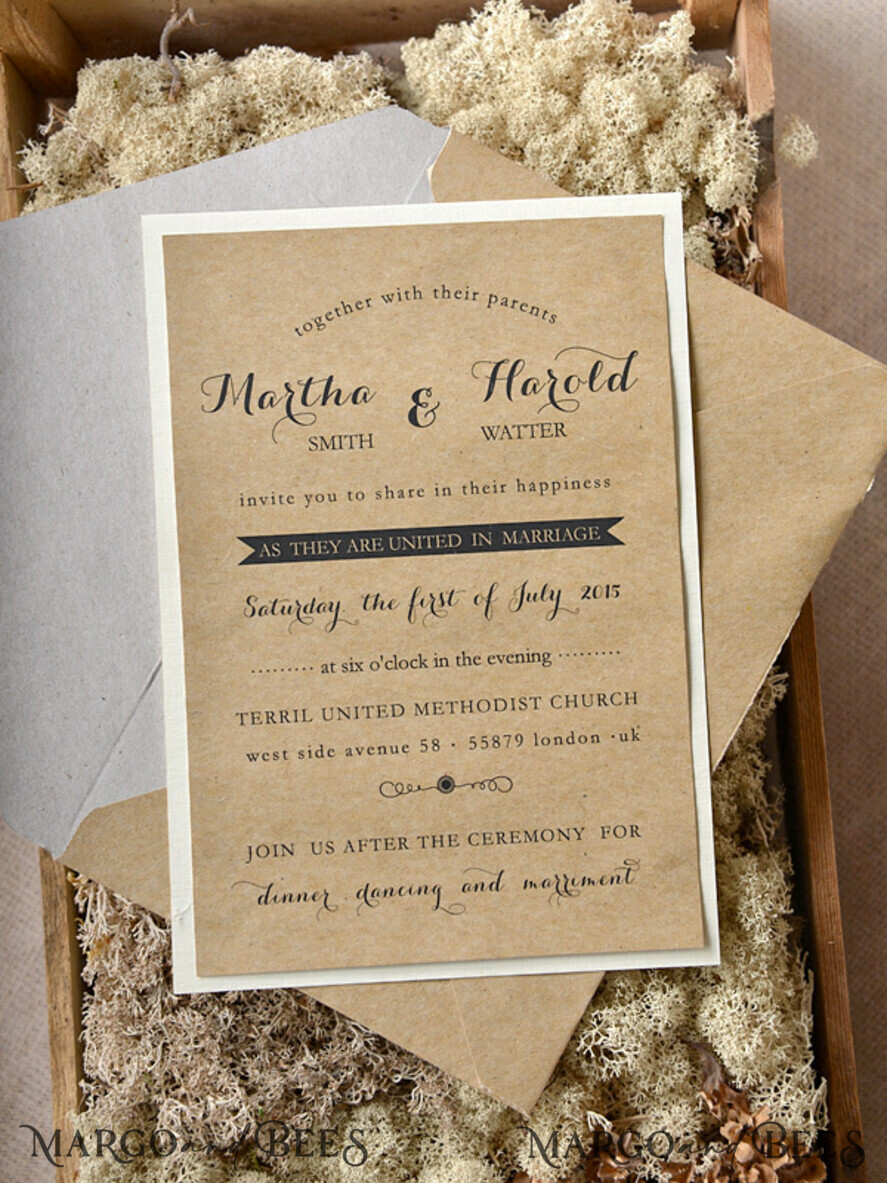 WEDDING INVITATIONS forest / Mountains / woodland theme Wedding invitations cards, rustic barn invites