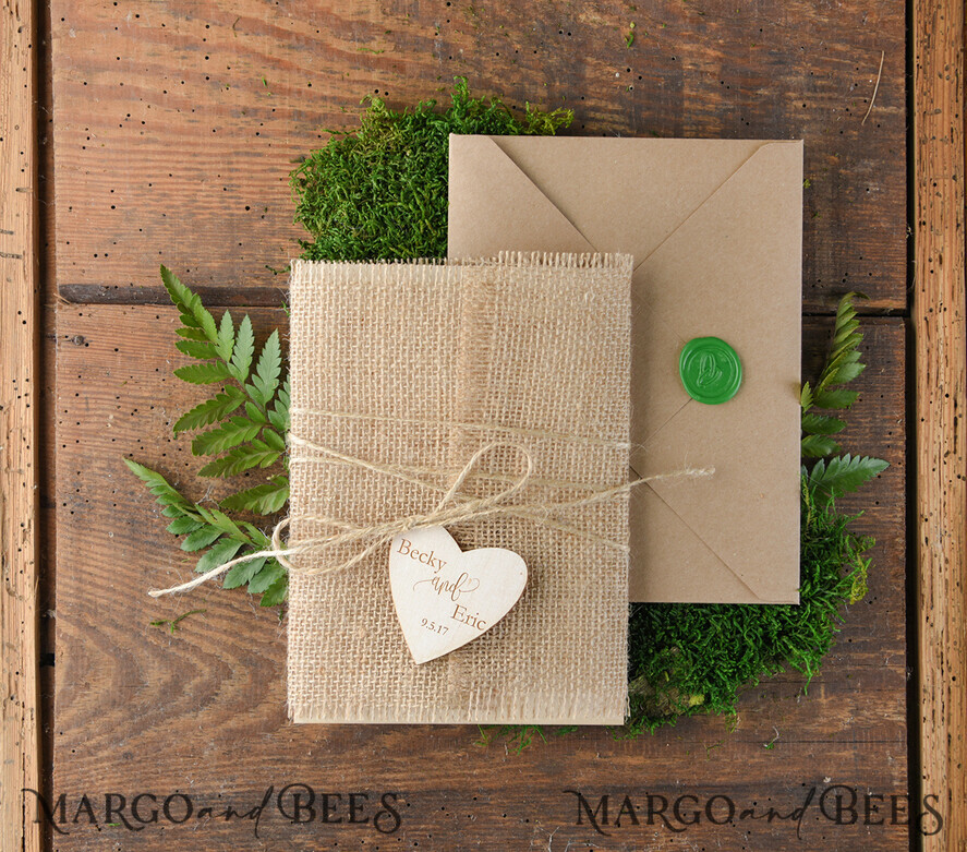 WEDDING INVITATIONS forest / Mountains / woodland theme Wedding invitations custom colors, wooden invites