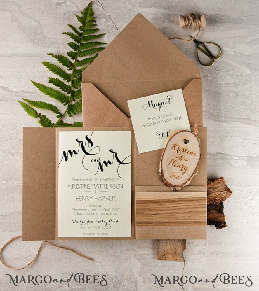 HOCHZEITS EINLADUNGEN Wald / Berge / Waldlandschaft Thema Einzigartige Hochzeitseinladungen, Landhaus-Stationery