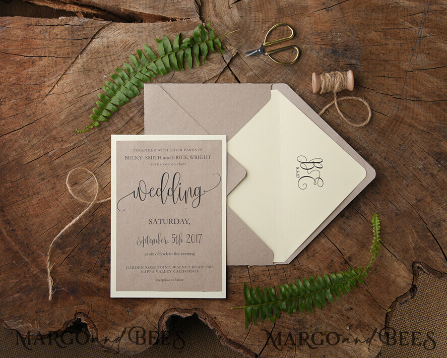 HOCHZEITS EINLADUNGEN Wald / Berge / Waldlandschaft Thema Beeindruckende Hochzeitseinladungen, Waldstationery