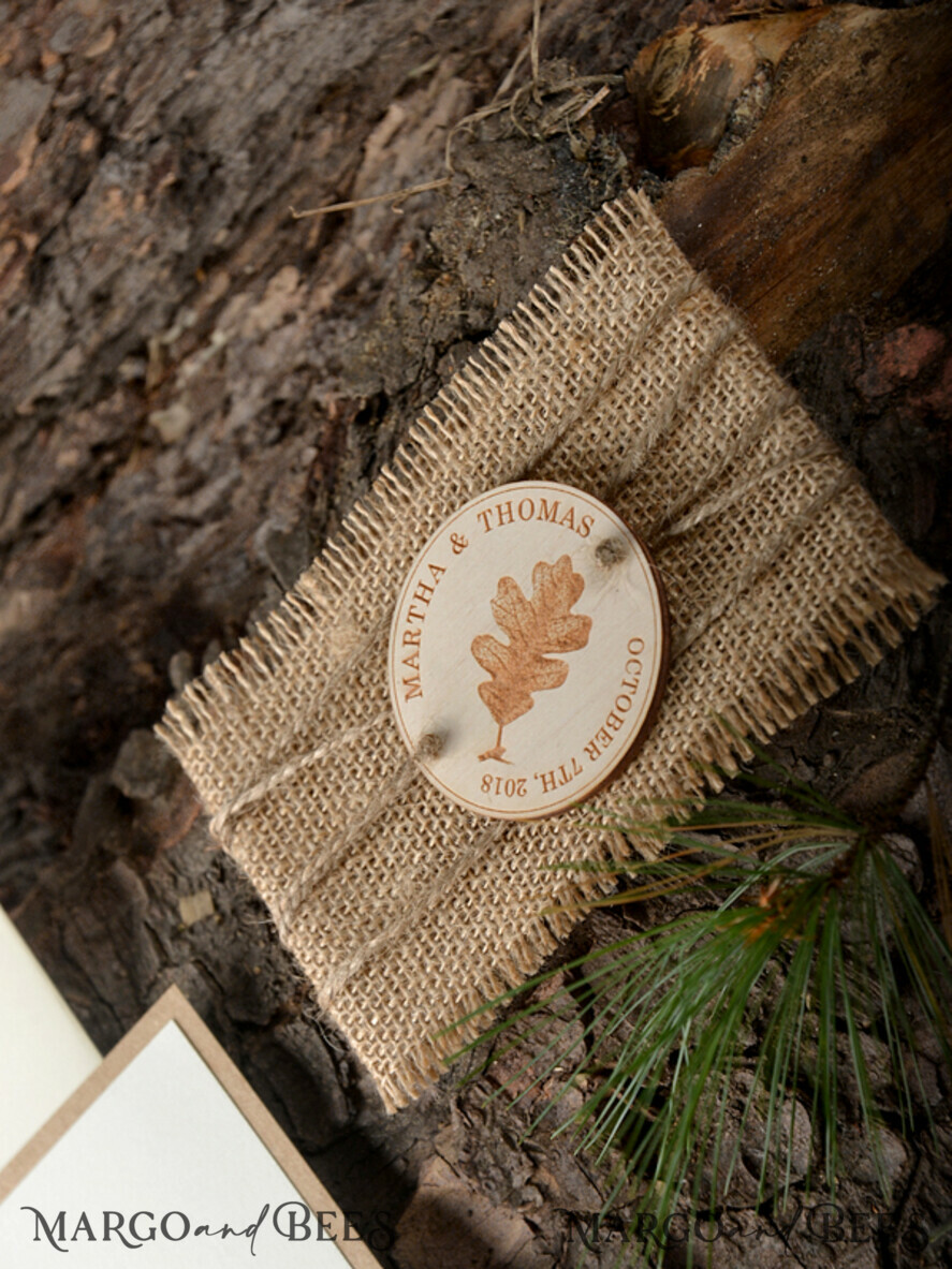 WEDDING INVITATIONS forest / Mountains / woodland theme Elegant Wedding invitations, wooden invites