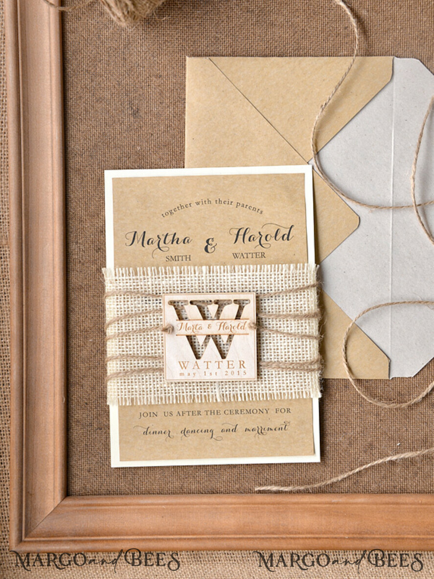 WEDDING INVITATIONS forest / Mountains / woodland theme Personalised wedding invitation, rustic barn invites