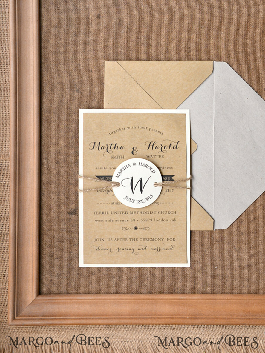 WEDDING INVITATIONS forest / Mountains / woodland theme Personalised wedding invitation, rustic barn invites