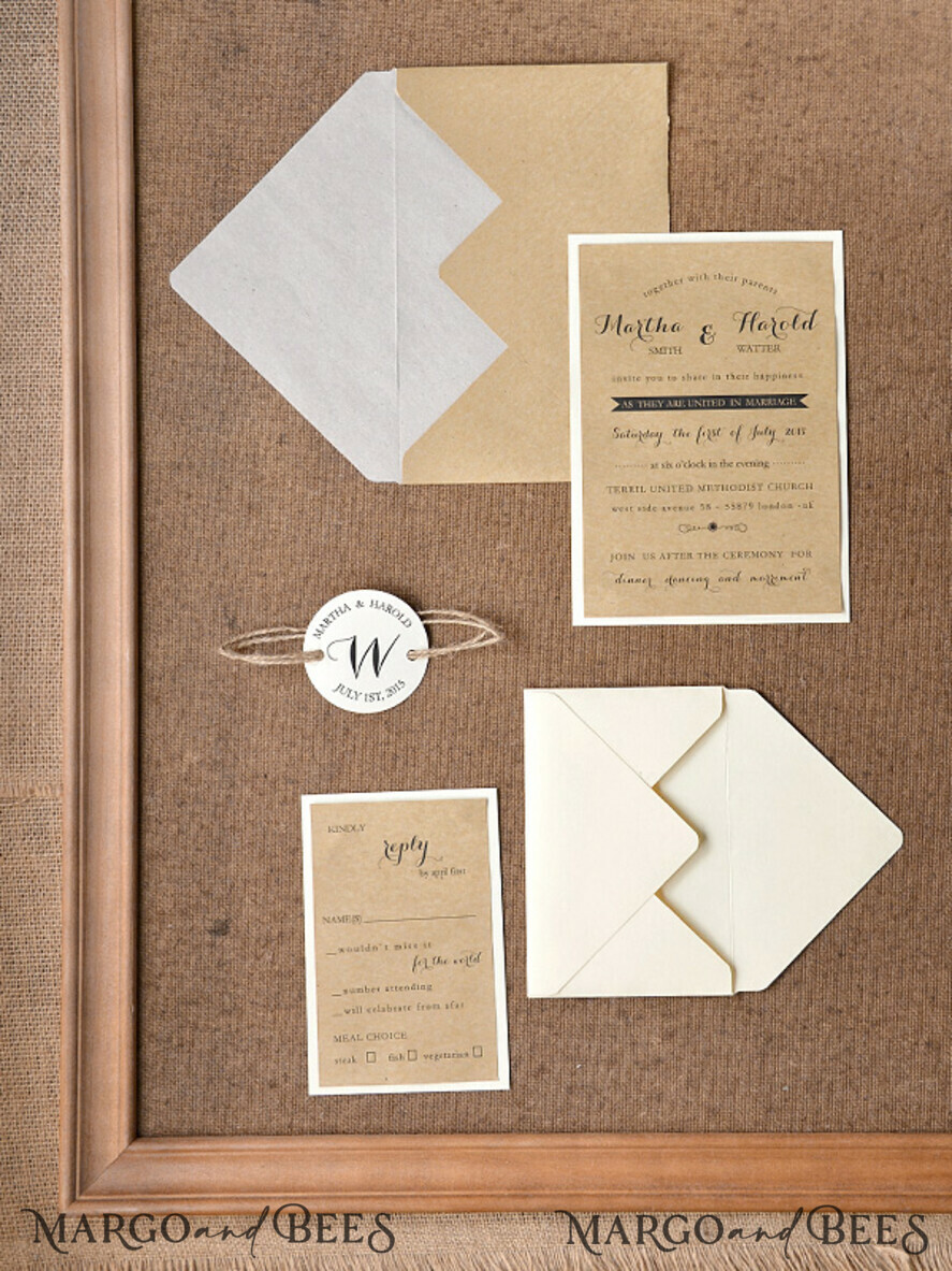 WEDDING INVITATIONS forest / Mountains / woodland theme Personalised wedding invitation, rustic barn invites