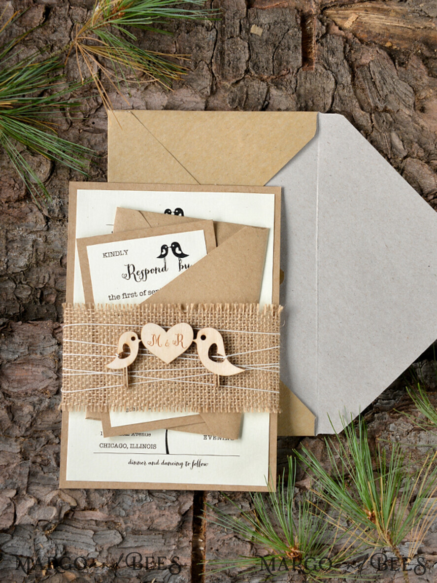 WEDDING INVITATIONS forest / Mountains / woodland theme Bespoke wedding invitations, rustic invites