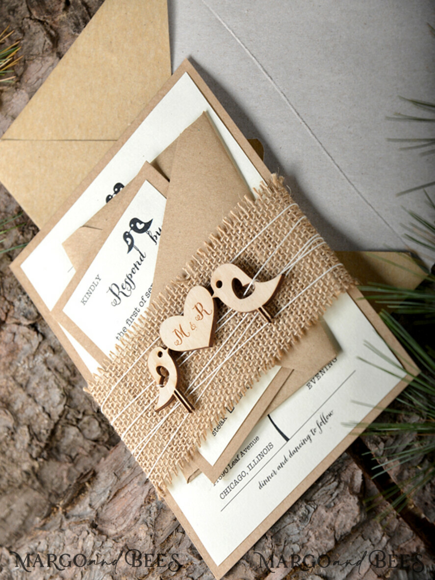 WEDDING INVITATIONS forest / Mountains / woodland theme Bespoke wedding invitations, rustic invites