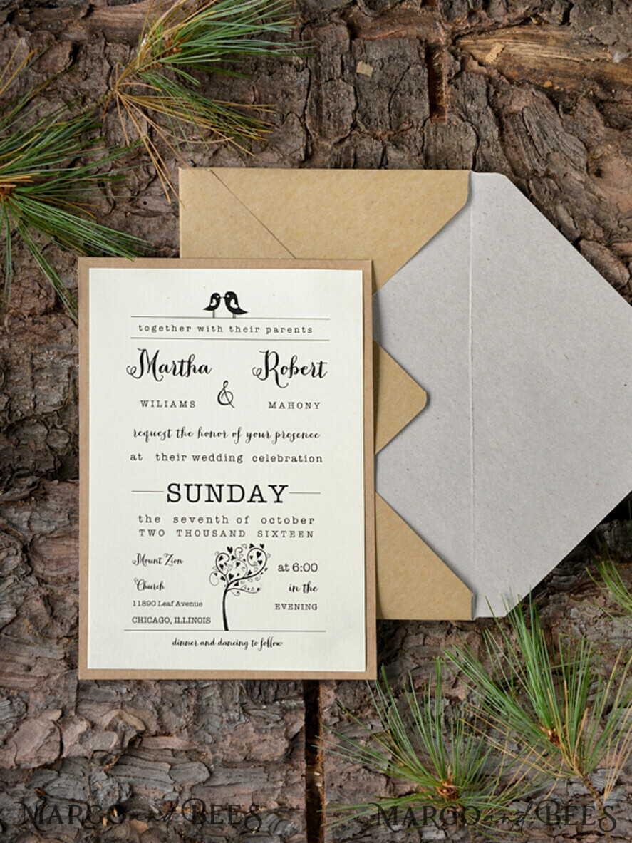 WEDDING INVITATIONS forest / Mountains / woodland theme Bespoke wedding invitations, rustic invites