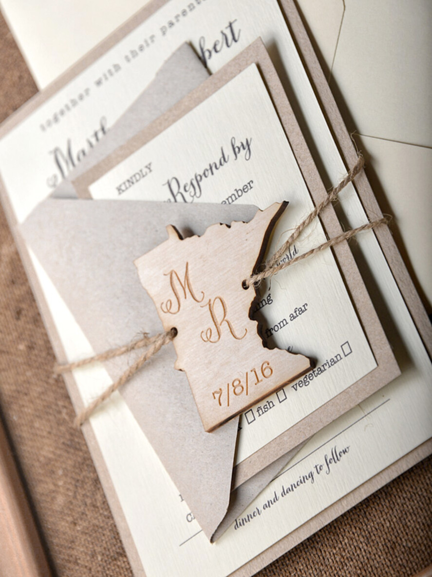 WEDDING INVITATIONS forest / Mountains / woodland theme Personalised Wedding invitations, wooden invites