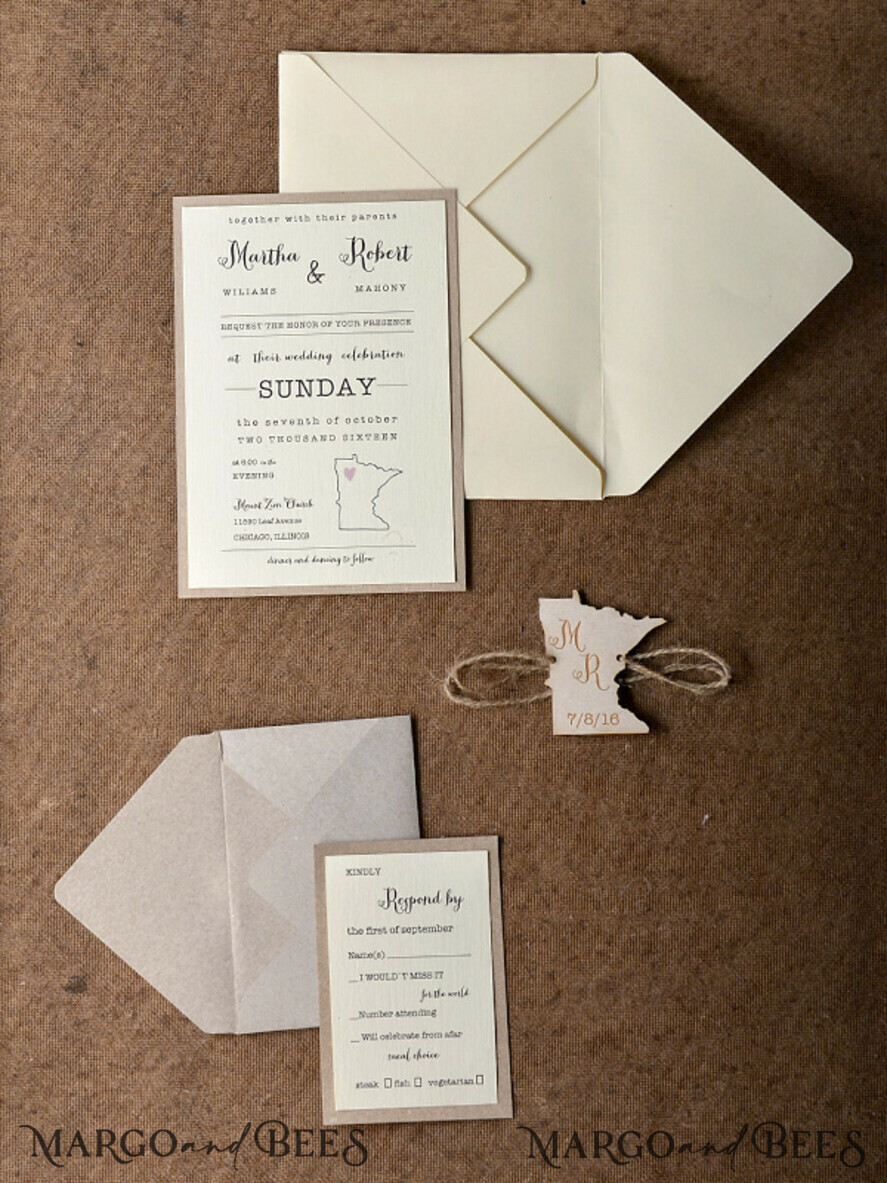 WEDDING INVITATIONS forest / Mountains / woodland theme Personalised Wedding invitations, wooden invites