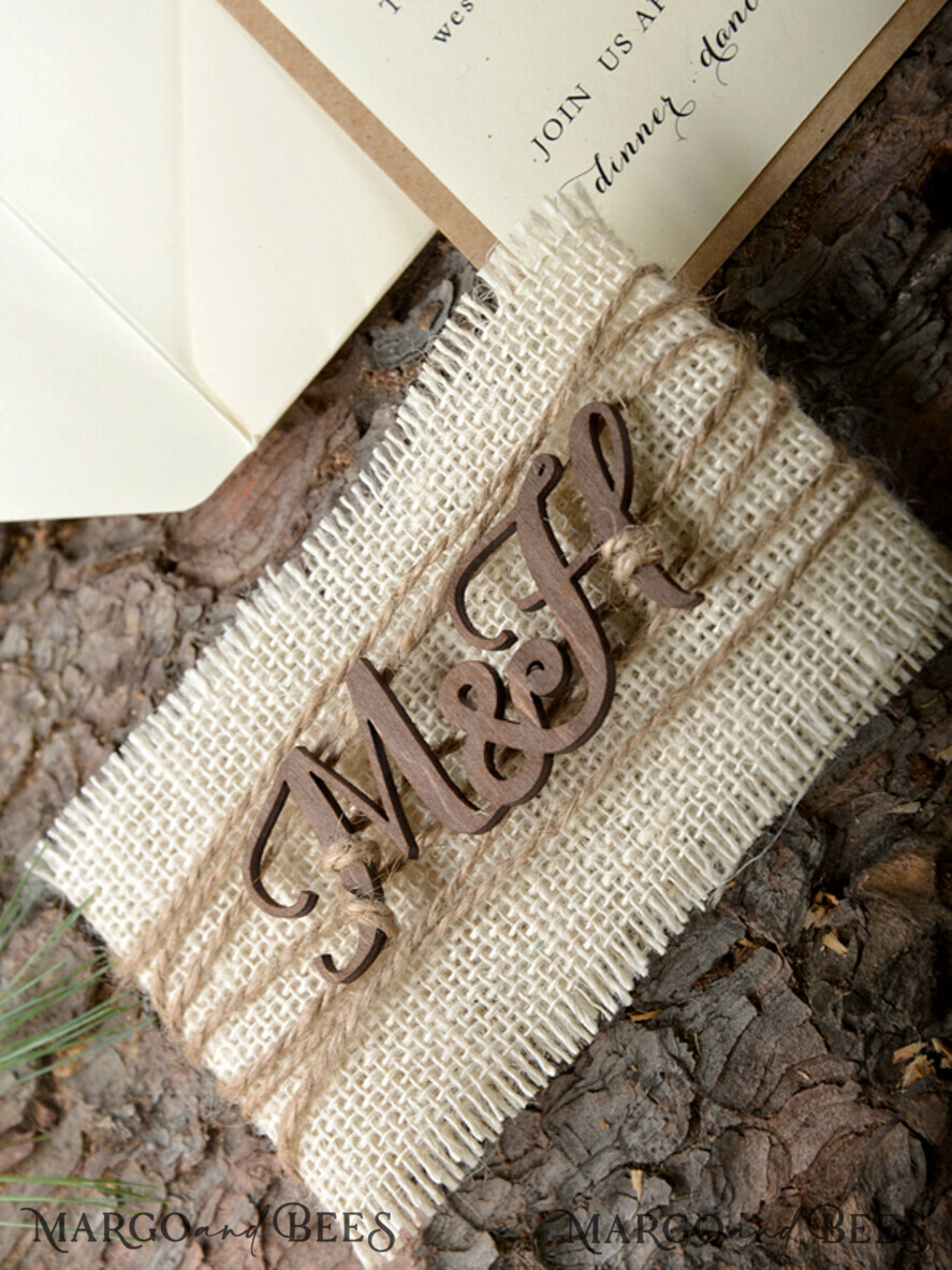 WEDDING INVITATIONS forest / Mountains / woodland theme Unique wedding invitations, rustic wood stationery