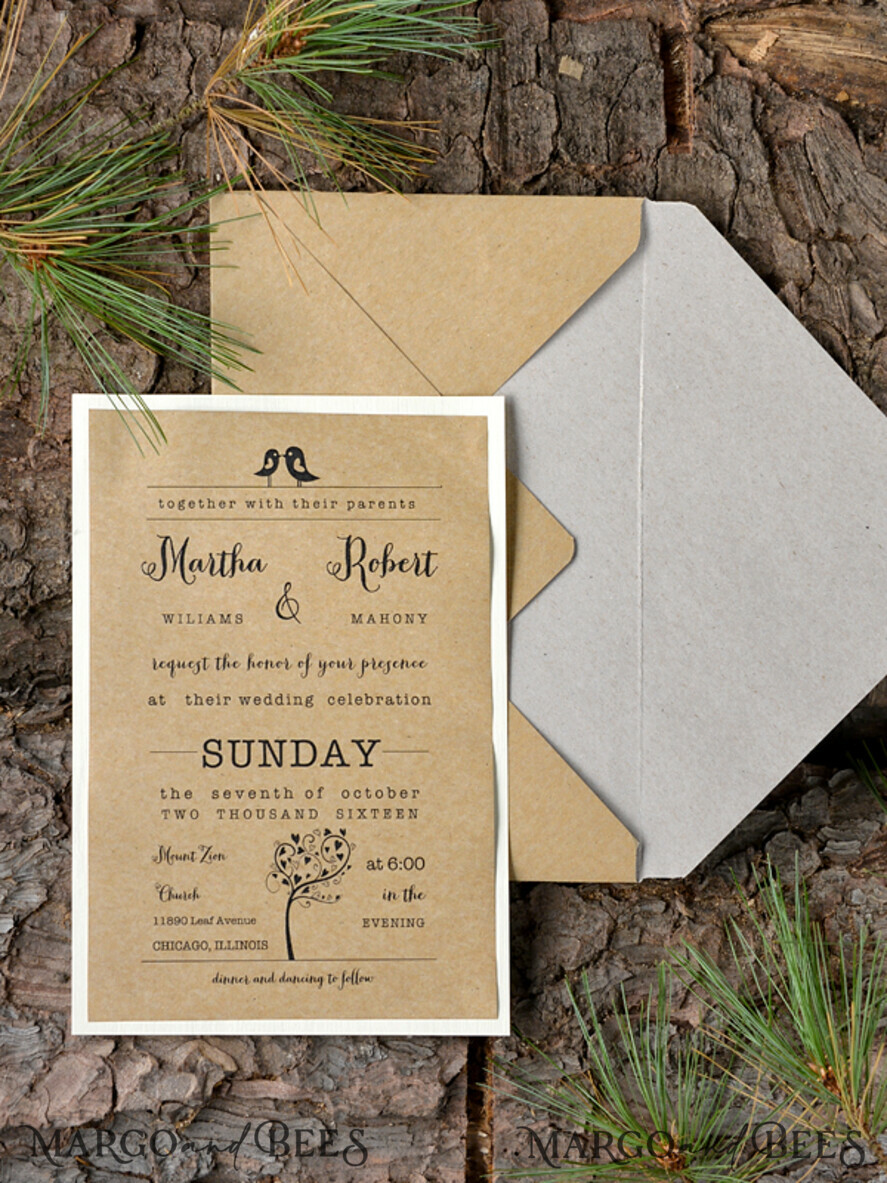 WEDDING INVITATIONS forest / Mountains / woodland theme Bespoke wedding invitation, woodland stationery