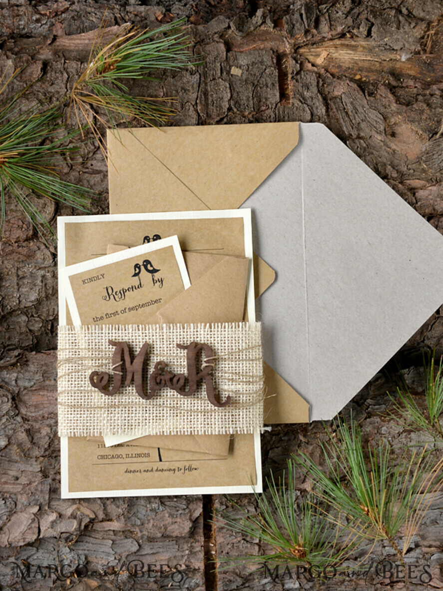 WEDDING INVITATIONS forest / Mountains / woodland theme Bespoke wedding invitation, woodland stationery