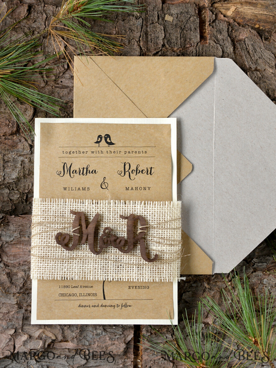 WEDDING INVITATIONS forest / Mountains / woodland theme Bespoke wedding invitation, woodland stationery