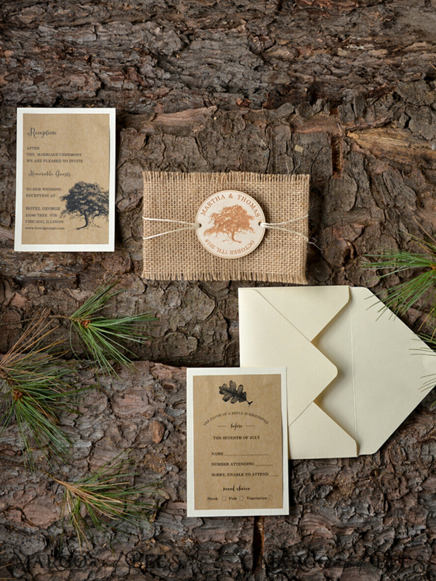 WEDDING INVITATIONS forest / Mountains / woodland theme Wedding invitations designs, natural rustic stationery