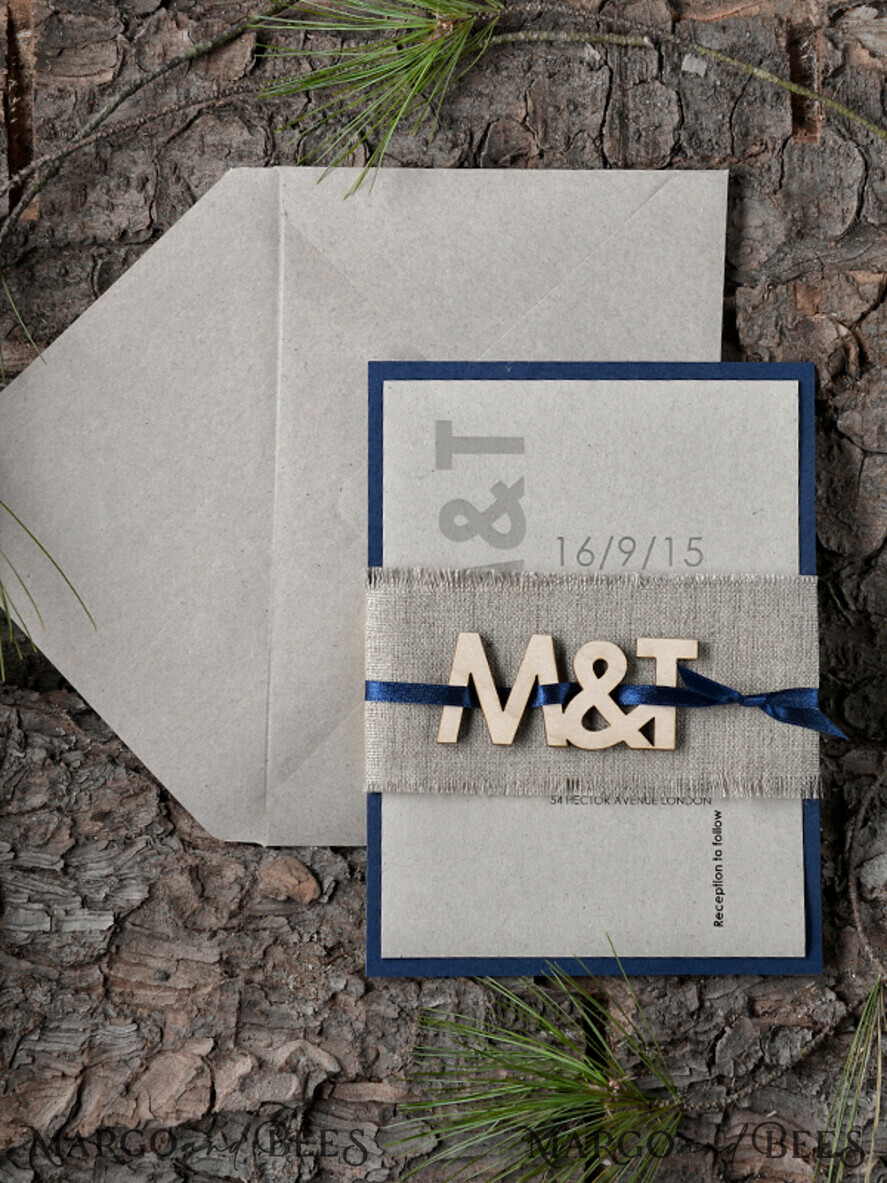 WEDDING INVITATIONS forest / Mountains / woodland theme Wedding invitations custom colors, rustic invites