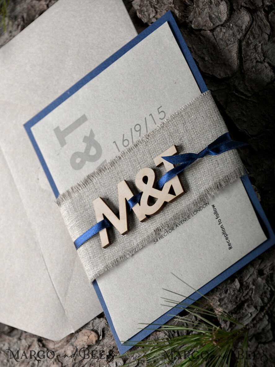 WEDDING INVITATIONS forest / Mountains / woodland theme Wedding invitations custom colors, rustic invites
