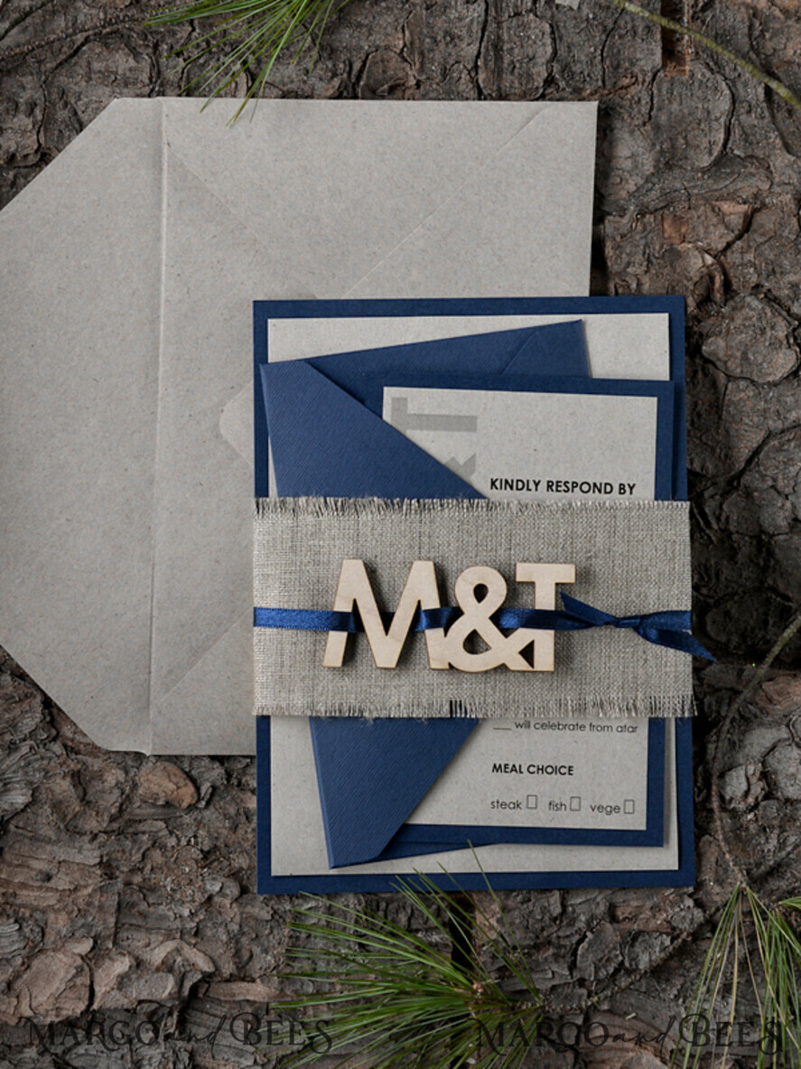 WEDDING INVITATIONS forest / Mountains / woodland theme Wedding invitations custom colors, rustic invites