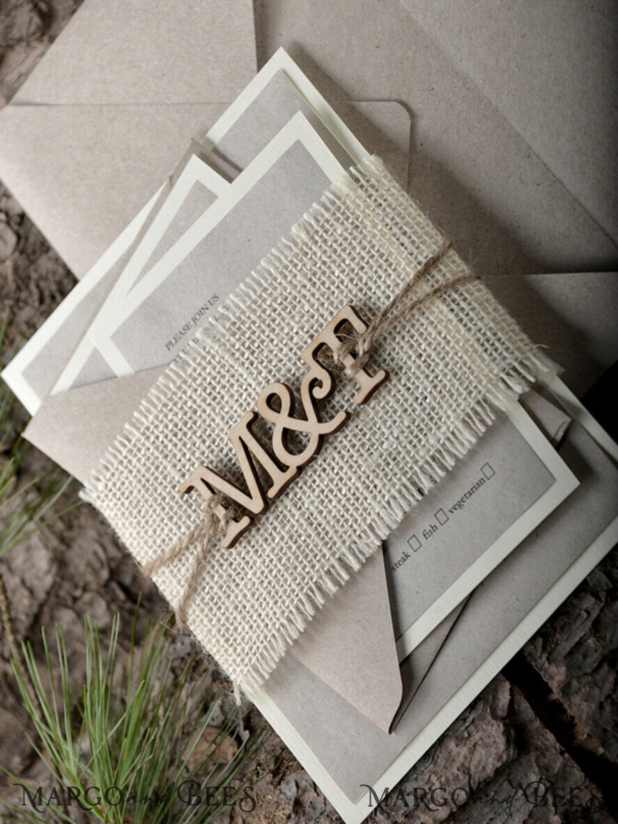 WEDDING INVITATIONS forest / Mountains / woodland theme Custom Wedding invitations, country barn stationery