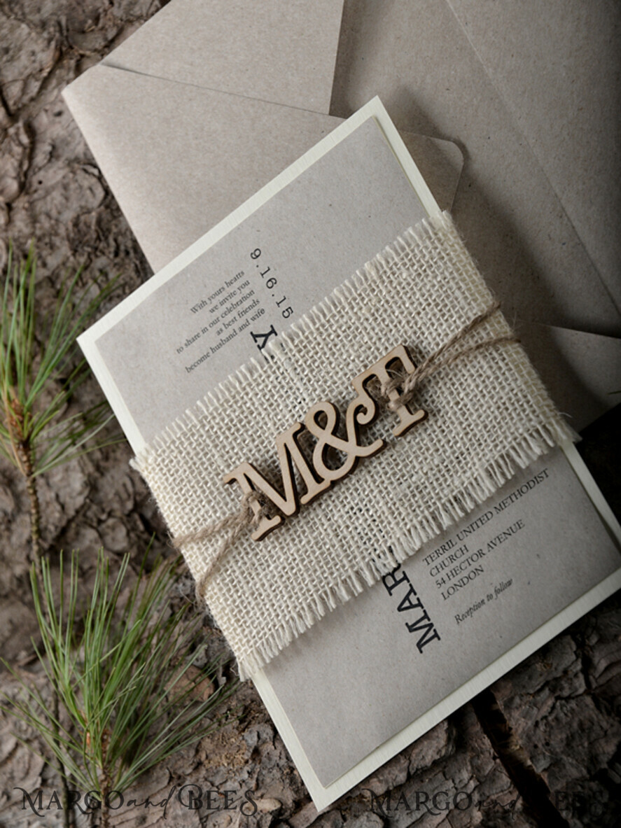 WEDDING INVITATIONS forest / Mountains / woodland theme Custom Wedding invitations, country barn stationery