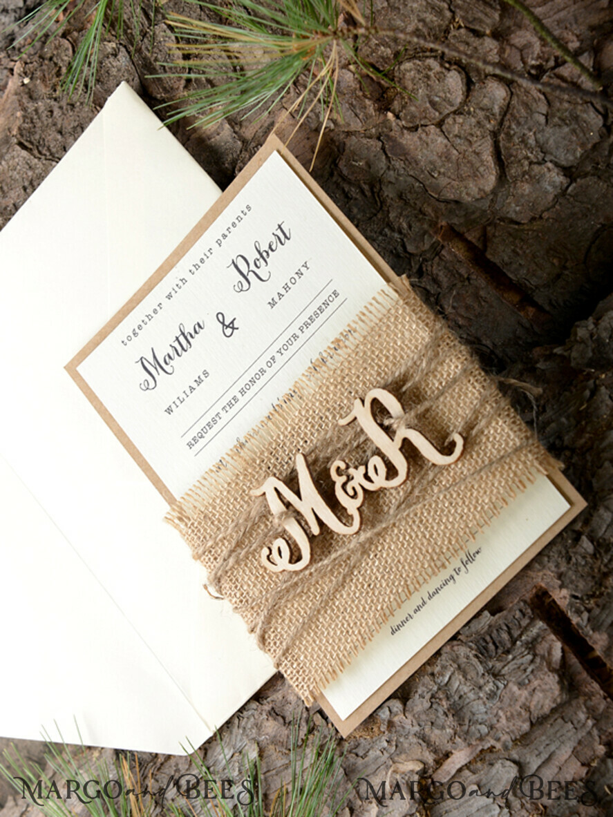 WEDDING INVITATIONS forest / Mountains / woodland theme Wedding invitations suite, rustic invites