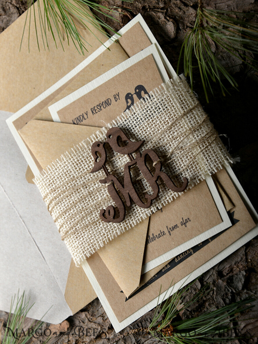 WEDDING INVITATIONS forest / Mountains / woodland theme Wedding invitations online, country barn stationery